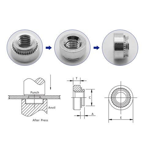 pem inserts for sheet metal|sheet metal insert nuts.